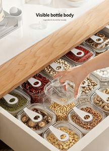 Contenants de stockage <span class=keywords><strong>alimentaire</strong></span> en plastique hermétiques pour l'organisation de la cuisine, bacs pour riz, céréales, épices, rangement de garde-manger et conteneurs - Product Image 6