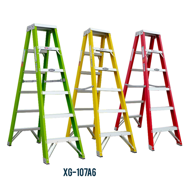Factory Supply Aluminum Tripod Step Ladder Orchard Harvest Ladder Agriculture Ajustable Feet