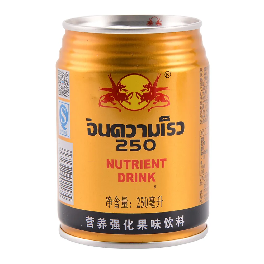 Customized 0.25L bulk energy drink canned taurine custom sport energi drink for sale