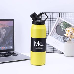 Bouteille d'eau isotherme en acier inoxydable 304 avec logo personnalisé, grande capacité, thermos de voyage avec couvercle à poignée, durable - Product Image 5