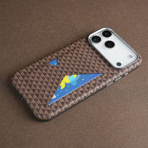 Housse de téléphone couleur couture triangulaire pour <span class=keywords><strong>iPhone</strong></span> 12 <span class=keywords><strong>13</strong></span> 14 15 16 17 Pro Max <span class=keywords><strong>coque</strong></span> de téléphone avec porte-carte - Product Image 6