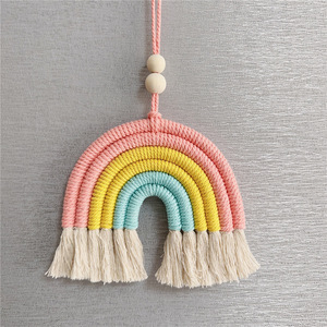 Mini <span class=keywords><strong>arc</strong></span>-<span class=keywords><strong>en</strong></span>-<span class=keywords><strong>ciel</strong></span> suspendu pour voiture, <span class=keywords><strong>macramé</strong></span> fait main, petits arcs-<span class=keywords><strong>en</strong></span>-<span class=keywords><strong>ciel</strong></span> pour la décoration du rétroviseur - Product Image 6