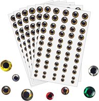 Leurre holographique yeux de poisson vivant en 3-D super réaliste yeux de pêche yeux de mouche leurre de pêche faisant des matériaux de montage de mouches B10