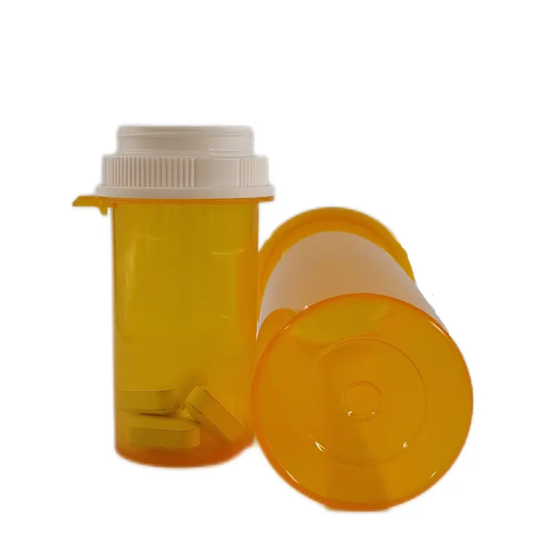 Tampas reversíveis da prescrição do remédio 40dr polegar tab, frascos recipientes