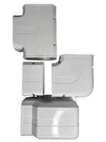 Style en plastique flexible de conception moderne de conduit de climatiseur de PVC de l'installation 75mm pour des applications d'hôpital et d'école d'hôtel