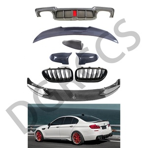 Para <span class=keywords><strong>BMW</strong></span> 5 Series F10 alerón de fibra de carbono labio delantero difusor trasero espejo carcasa rejilla <span class=keywords><strong>aleta</strong></span> de tiburón - Product Image 1