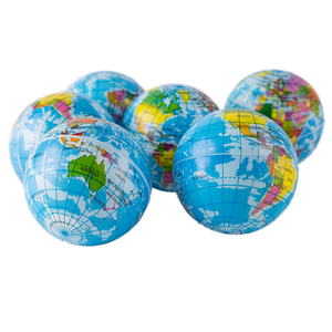 QF Custom Earth Map PU Bolas antiestrés para niños-Regalo promocional Marca QF Modelo 2017 - Product Image 1