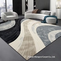 Tapis de luxe léger en velours cristal à poils longs pour salon, bureau, salle de conférence