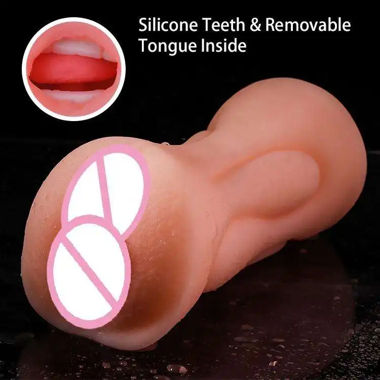 Rajeunissement Vagina tragbar einfach sauber Mann Masturbation Muschi herausnehmbare Zunge innen Tasche Vagina-Spielzeug für Männlichen Sex