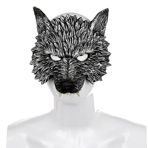 قناع حيوان شائع للقبعات هالوين كرنفال لينة بو رغوة 3D واقعية اللباس الدعائم قناع الذئب