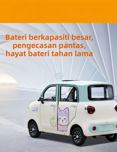 Mini Vehículo Eléctrico de 4 Puertas y 5 Asientos con Volante a la Derecha, Autonomía de 100-200 km, para el Mercado Familiar del Sudeste Asiático - Product Image 5