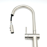SANIPRO Robinet Mitigeur Chaud/Froid en Acier Inoxydable Brossé SS304 pour Évier de Cuisine, Robinets Extensibles, Vente en Gros Usine