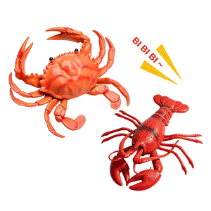Jouet Sonore Réaliste <span class=keywords><strong>Crabe</strong></span> Homard à Presser, Animaux Marins en Caoutchouc avec Son Bip, Développement de la Motricité Fine, Cadeau Parent-Enfant - Product Image 1