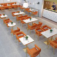 Tables et chaises de restaurant modernes en bois massif, design simple pour la restauration commerciale, snacks, gâteaux, pâtisseries, hamburgers, restauration rapide