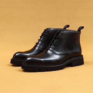 Nouvelles Bottines Homme 2025 en Cuir Véritable Lavable, Fabriquées à la Main par Goodyear, Style Rétro Intemporel, Mode Amekaki, Chaussures de Travail à Lacets - Product Image 4