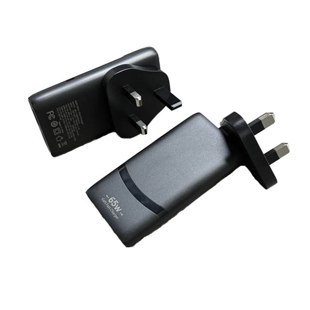 Ultra Slim 65W Gan Super Charger Dual Port Folding Travel Wall Charger SCP OTP Protection Compatible Laptop Mobile Phones PD 3.0