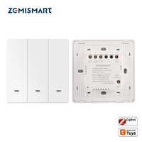 Interrupteur mural intelligent Tuya Zigbee, compatible avec fil neutre et sans fil neutre, 1/2/3 boutons, fonctionne avec Alexa Google Home