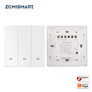Interrupteur mural intelligent Tuya Zigbee, compatible avec fil neutre et sans fil neutre, 1/2/3 boutons, fonctionne avec Alexa <span class=keywords><strong>Google</strong></span> <span class=keywords><strong>Home</strong></span> - Product Image 1