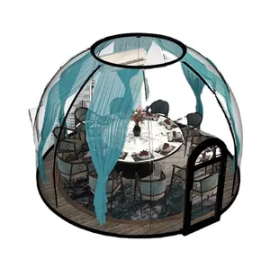 Dôme forme feuille de polycarbonate étoilé bulle maison célèbre séjour hôtel tente extérieure auvent