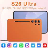 Tablet de Alto Rendimiento S26 Ultra para Negocios y Oficina con Lápiz Óptico, 10.1 Pulgadas, 10000mAh, 16GB+1TB, Android 15