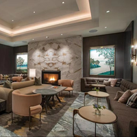 Klassische italienische Wohnung Wohnzimmer Hotel Lobby Möbel Ecke Liege Echtes Leder Schnitt Günstige Leders ofa