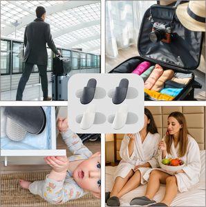 รองเท้าแตะโรงแรมแบบใช้แล้วทิ้งสุดหรูรองเท้าแตะโรงแรมผ้าฝ้ายสีดำแบบใช้แล้วทิ้งซัพพลายเออร์ - Product Image 5