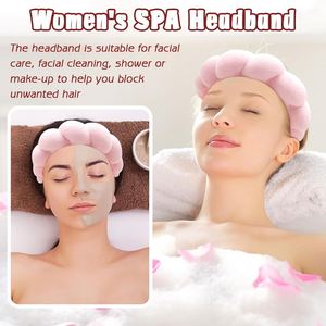 Set de Diadema de Felpa con Diseño de Nube Trenzada y Banda para la Muñeca, para Lavado Facial, Maquillaje, Spa, Bodas, Regalo para Damas de Honor - Product Image 3