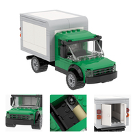 MOC4116 Série City, voitures et wagons avec boîtes, modèle de briques DIY, jouets éducatifs de construction pour enfants, 159 pièces