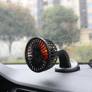 Ventilateur de voiture portable USB 12V/24V, mini ventilateur électrique à tête unique, ventilateurs de refroidissement réglables pour refroidisseur automobile - Product Image 5