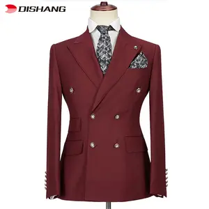 Nuovo Design all'ingrosso doppio petto uomo 2 pezzi abiti Slim Fit abiti da ballo Blazer Set Blazer Business Casual Blazer