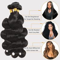 Échantillon Gratuit de Mèches de Cheveux Alignées dans le Sens des Cuticules, 100% Cheveux Humains Bruts Non Traités, Pointes Épaisses, Sans Nœuds, Sans Perte, Extensions de Cheveux