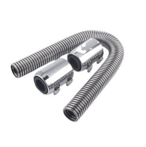 Universal Car 48 ''36" 24 "flessibile Auto superiore inferiore radiatore copertura del tubo flessibile Kit tubo dell'acqua di raffreddamento tappi cromati in acciaio inossidabile V8 - Product Image 5