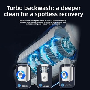 เครื่องกรองตะกอนแบบหมุนทั้งบ้าน สแตนเลส 316L อายุการใช้งาน 5 ปี ไหลแรง 6000 ลิตร/ชั่วโมง ใช้ซ้ำได้ ป้องกันการอุดตัน สำหรับใช้ในครัวเรือน - Product Image 4