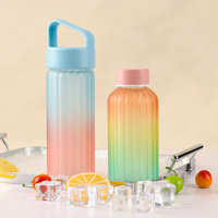 Verre borosilicate haute qualité, couleur dégradée personnalisée, 300ml, 500ml, 750ml, 1000ml, anti-fuite, sans BPA, écologique, compatible lave-vaisselle, résistant à l'ébullition