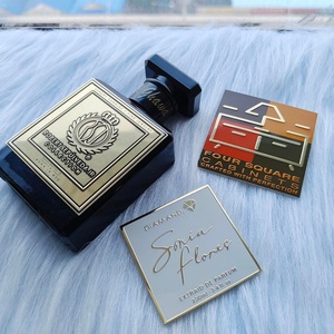 Custom Embossed Metal Label Sticker Private Label Cosmetics <b>Aluminum</b> logo Round Stickers Gold logo Stickers for Perfume <b>Bottles</b> - Product Image 3