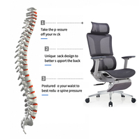 Chaise de bureau ergonomique en maille avec appui-tête réglable, accoudoirs 3D en PU, base chromée, dossier haut, pivotante, pour usage domestique et commercial