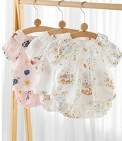 Ensemble Bébé Guai 2026 Motif Bulle Respirant en Bambou Été Manches Courtes 2 Pièces Tenue Mignonne pour Nourrisson Vêtements Enfants Doux et Légers