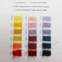 Haute résistance 8% laine 21% Nylon 70% Polyester recyclé 1% Spandex Filament fil fantaisie tricoté Imitation pour l'artisanat