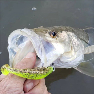 Fabricant de leurres de pêche, leurres Shad, 60 mm, 80 mm, 100 mm, matériau TPE, double couleur, longue résistance à <span class=keywords><strong>la</strong></span> traction, queue en T, leurre souple - Product Image 6