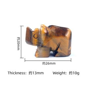 Piedra Natural Cristal Mano Animales Tallados Curación Riski Feng Shui Piedra Cuarzo Rosa Rinoceronte Estatua Cristal Animales Piedras Artesanía - Product Image 5