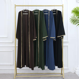 Sharut venta al por mayor islámica Turquía EID Ramadán modesto Abaya bata Kimono mujer musulmana mujeres vestido Nida bordado Dubai Abaya 2025 - Product Image 6