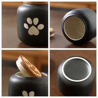 Urnas de cerámica para mascotas de 180ml de tamaño pequeño para cenizas de perros y gatos ataúd conmemorativo para mascotas