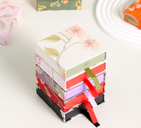 Boîte Rigide Vintage Florale Yiz en Papier Kraft avec Cristaux, en Stock, pour Bracelets, Montres, Lunettes, Savons, Vernissage, Recyclable