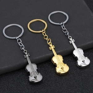 Porte-clés Violon Vintage en Gros, Mini Instrument de Musique en Métal, Pendentif Classique, Cadeau pour les Amateurs de Musique - Product Image 5