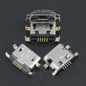 华为联想手机微型插孔连接器5针充电插座微型USB 5针插孔端口b型母连接器坞站