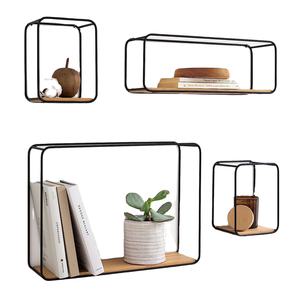 Mensola da Parete in Ferro, Design Moderno e Minimalista, 4 Misure, per Soggiorno e <span class=keywords><strong>Cucina</strong></span>, Senza Foratura, Porta Vasi per Fiori - Product Image 1