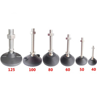 Pieds de nivellement filetés M16 OEM, robustes, en nylon, avec coupelles pivotantes, antidérapants et antichoc, plaques de support en plastique, pieds réglables