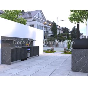 2026 Dorene pequeña cocina al aire libre personalizada 304 conjunto modular de acero inoxidable ensamblado listo - Product Image 3