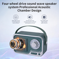 Haut-parleur Bluetooth portable de style radio rétro L8 avec poignée, design classique, audio sans fil TWS pour la décoration de la maison et radio FM