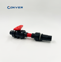 Katup Bola Manual PVC Universal Ukuran Standar COKVER COKVE 2 Arah Sambungan Union Sejati Tahan Suhu Tinggi Segel PTFE 900 PSI